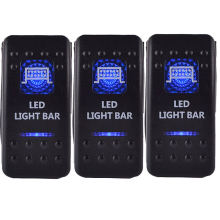 12V 20A Bar Carling Bar Rocker Switch Blue LED Lighted Car Boat Truck